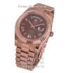 Rolex Day-Date Steel Rome Fluted Bezel All Rose Gold