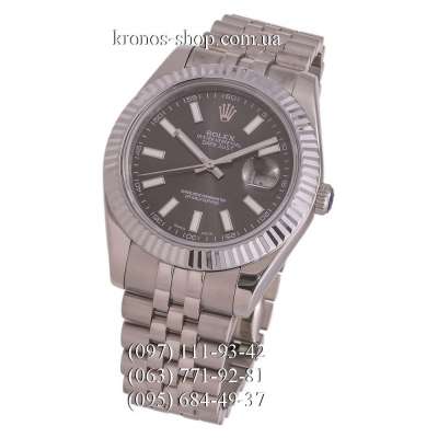 Rolex Datejust Steel Fluted Bezel Silver/Gray