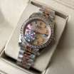 Rolex Datejust Diamond Pearl 31mm Silver-Rose Gold/Orange