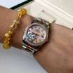 Rolex Datejust Diamond Pearl 31mm Silver-Rose Gold/Orange
