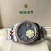 Rolex Datejust Diamond Pearl 31mm Silver-Rose Gold/Blue