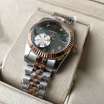 Rolex Datejust Pearl 31mm Silver-Rose Gold/Green