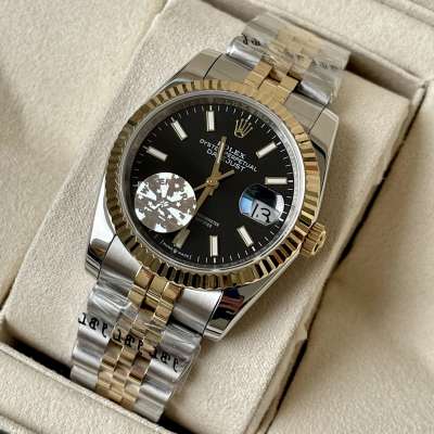 Rolex Datejust 36mm Steel Silver-Gold/Black