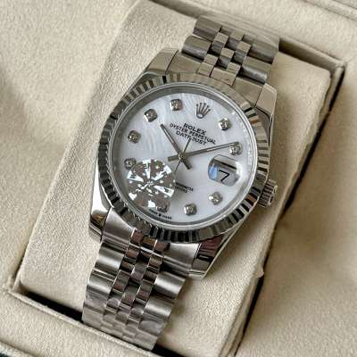 Rolex Datejust 36mm Pearl Diamond Silver/White