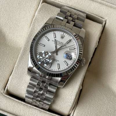 Rolex Datejust 36mm Steel Silver/White