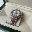 Rolex Datejust 36mm Pearl Steel Diamond Silver-Rose Gold/White