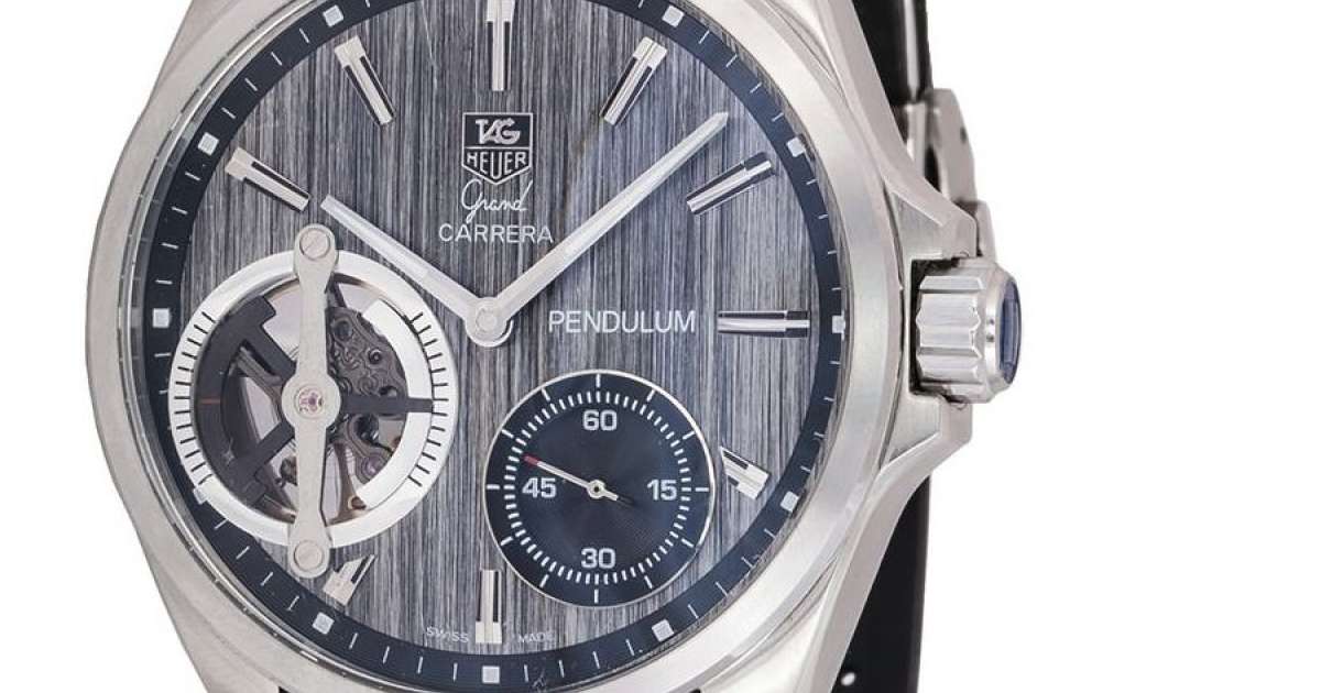 Tag Heuer Grand Carrera Pendulum Black Silver Gray Tag Heuer Grand Carrera Pendulum Black Silver Gray
