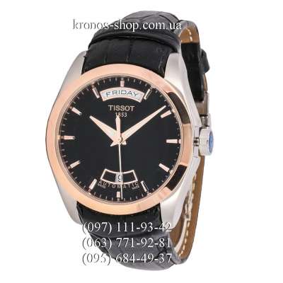 Tissot T-Classic Couturier Automatic Date-Weekday Silver-Gold/Black