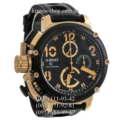 U-Boat Italo Fontana Chimera U-51 Chrono Gold Arrow Holes Strap