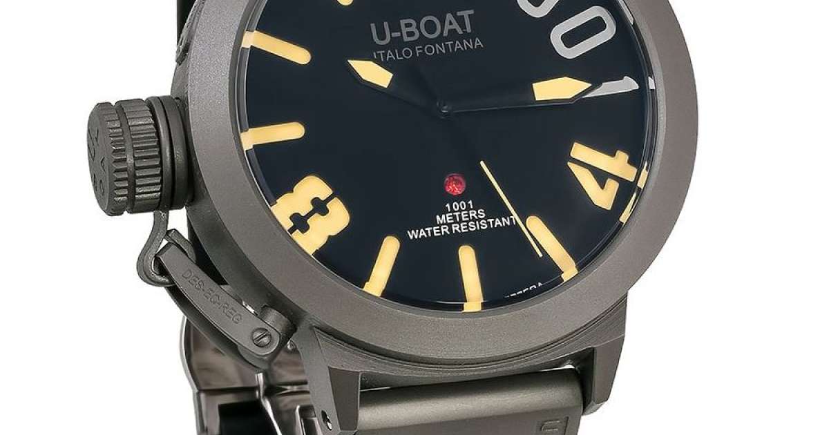 Часы UBoat Italo Fontana Classico U1001 Black/Grey/BlackYellow копия, купить в Украине