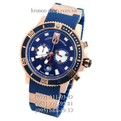 Ulysse Nardin Maxi Marine Diver Chronograph Blue/Gold/Blue