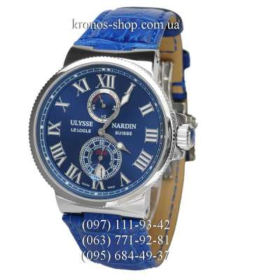 Ulysse Nardin Marine Chronometer Leather Blue/Silver/Blue