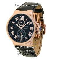 Ulysse Nardin Marine Chronometer Leather Black/Gold/Black