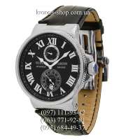Ulysse Nardin Marine Chronometer Leather Black/Silver/Black