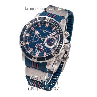 Ulysse Nardin Diver Chronograph Hammerhead Shark Blue/Silver/Blue