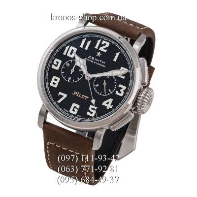 Zenith Pilot Montre d Aeronef Chronograph Brown/Silver/Black