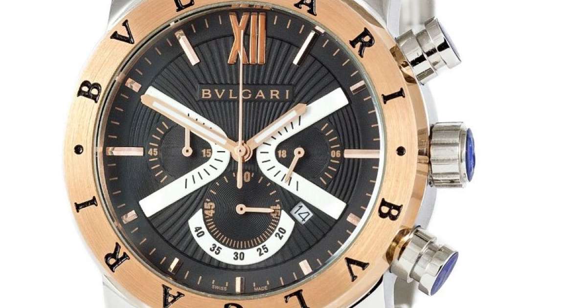 Часы Bvlgari SD38S L2161 Chronograph Silver-Gold/Black копия