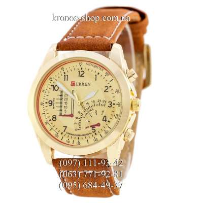 Curren Linear Chronograph 4258 Brown/Gold/Gold