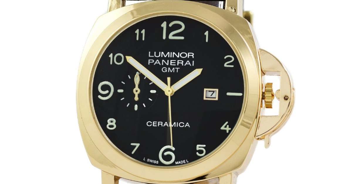 Часы Panerai Luminor Marina Quartz Date Black Gold Black копия купить