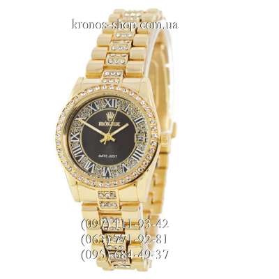 Rolex Datejust Quartz Women Diamonds Gold/Black