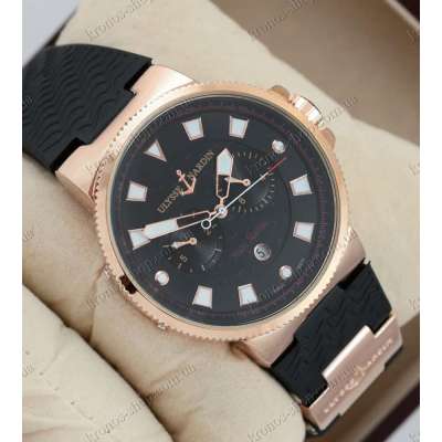 Ulysse Nardin Maxi Marine Black Seal Black/Gold/Black