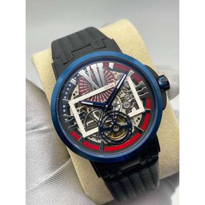 Ulysse Nardin Executive Skeleton Tourbillon Black/Blue/Red