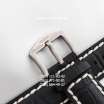 Ремешок для часов Breitling Classic Black/White/Silver (24х24 мм)