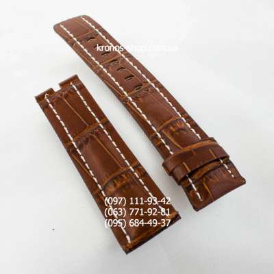 Ремешок для часов Breitling Brown/White (24х20 мм)