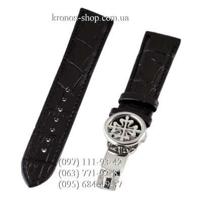 Ремешок для часов Patek Philippe Sky Moon Butterfly Black/Silver (20х18 мм)