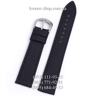 Ремешок для часов SFT Leather and Nylon All Black (24х22 мм)