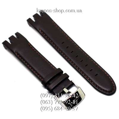 Ремешок для часов Swatch Leather Dark Brown (23х20 мм)