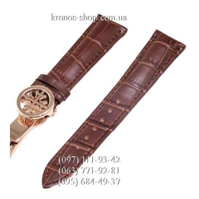 Ремешок для часов Patek Philippe Sky Moon Butterfly Brown/Gold (20х18 мм)