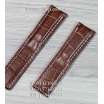 Ремешок для часов Breitling Leather Brown-White (22х20 мм)