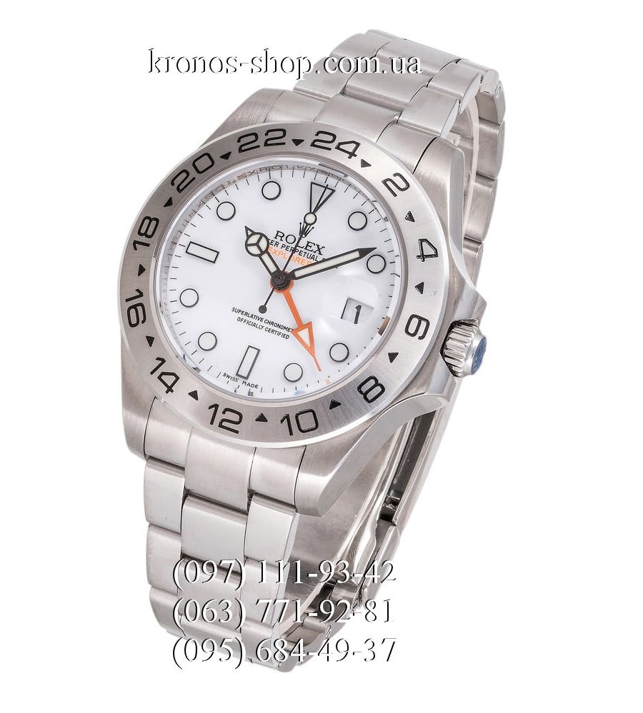 Rolex Explorer II Silver White Orange Kronos