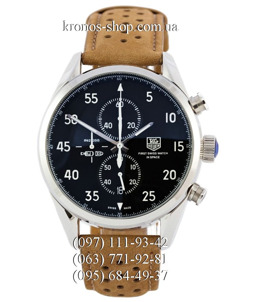 TAG Heuer Carrera 1887 SpaceX Chronograph Brown Silver Black Kronos
