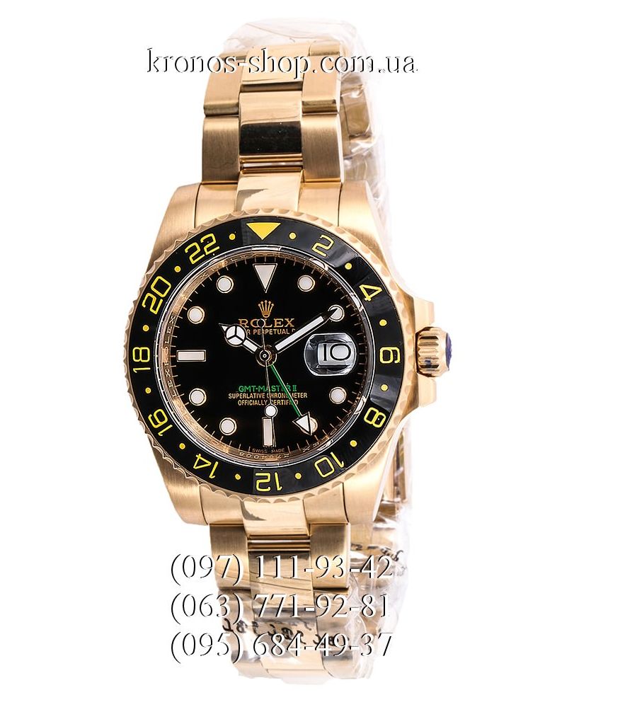 rolex gmt black gold