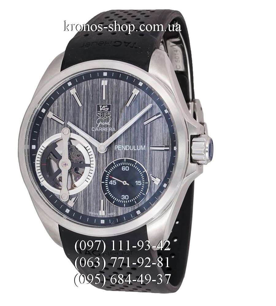 Tag Heuer Grand Carrera Pendulum Black Silver Gray Tag Heuer Grand Carrera Pendulum Black Silver Gray