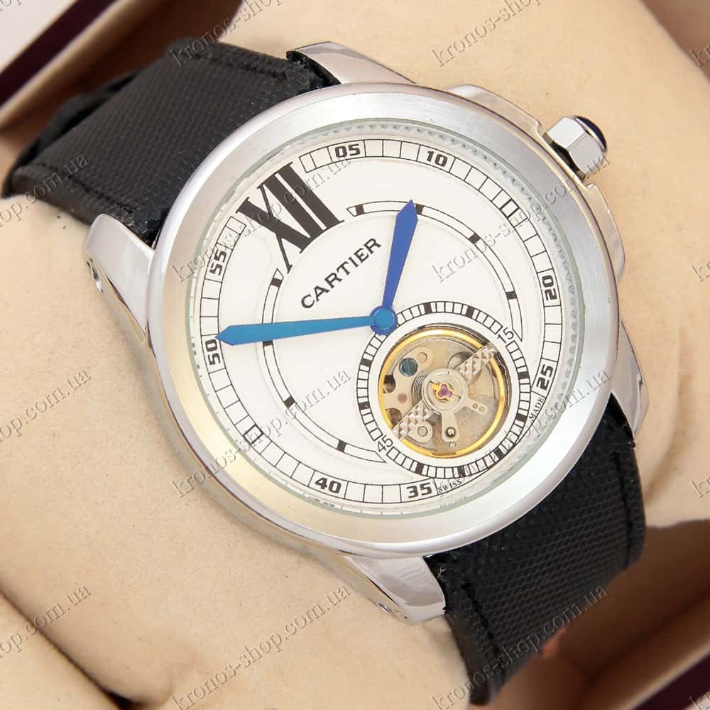 Cartier Calibre de Cartier Flying Tourbillon Black Silver White Kronos